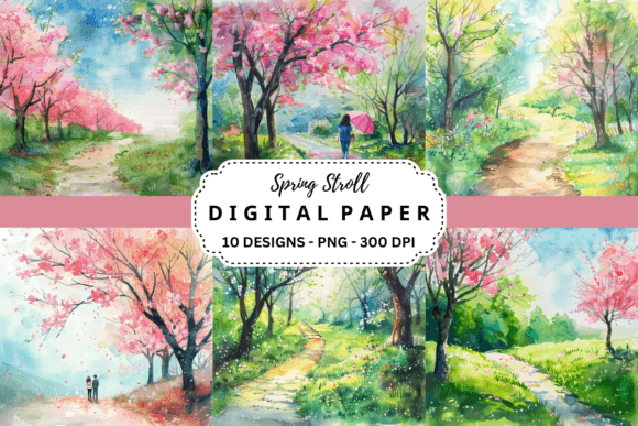 Breathe Life into Your Projects with Spring Stroll Backgrounds