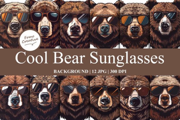 Cool Bear Sunglasses Backgrounds: A Fun, Versatile Design Asset