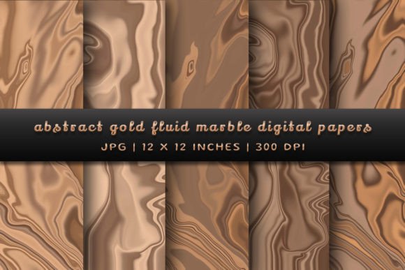 Elevate Your Creative Projects with Abstract Gold Fluid Marble Backgrounds