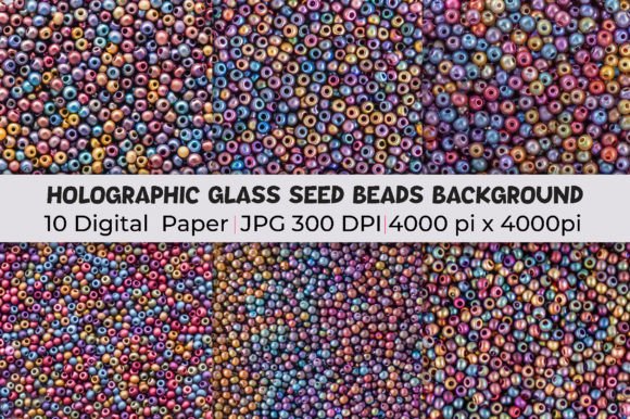 Elevate Your Visuals with Holographic Glass Seed Beads Backgrounds