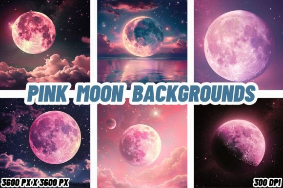 Embrace Ethereal Beauty with Pink Moon Backgrounds