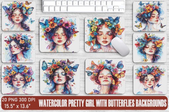 Enchanting Butterfly Girl Backgrounds for Your Projects