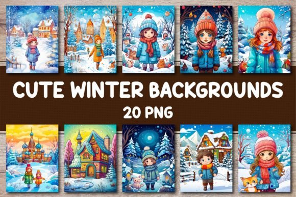 Enchanting Cute Winter Backgrounds for Covers: A Creative Asset