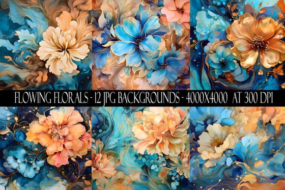 Flowing Floral Backgrounds: A Designer's Go-To Pack