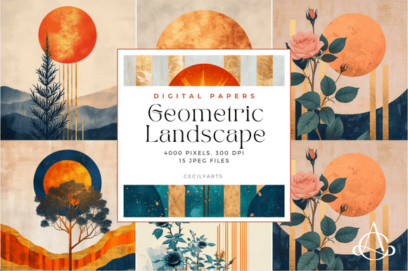 Geometric Landscape Backgrounds: A Modern Toolkit for Digital Creatives