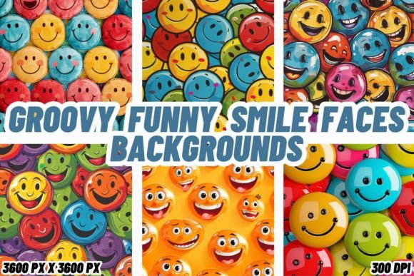 Infuse Joy with Groovy Funny Smile Faces Backgrounds