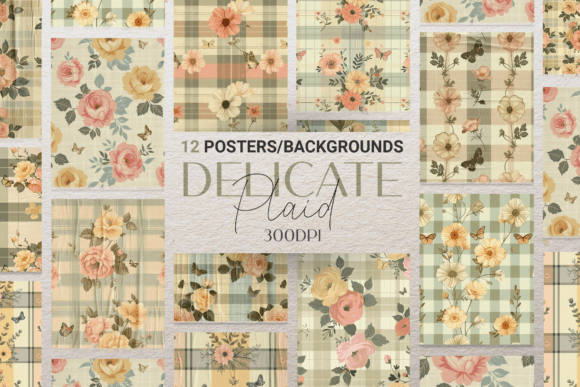 Plaid Floral Backgrounds: A Modern Design Staple