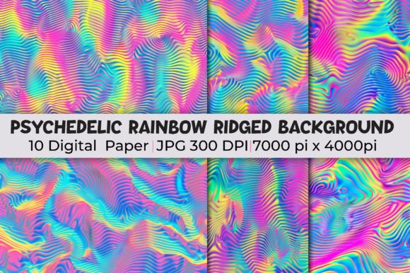 Psychedelic Rainbow Ridged Backgrounds: A Modern Design Catalyst