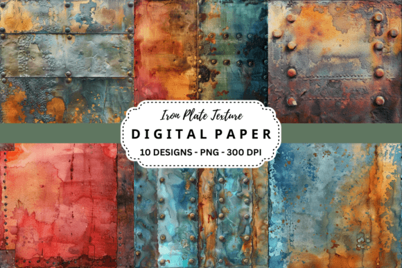 Raw Industrial Character: Iron Plate Texture Backgrounds