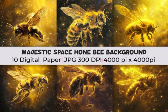Transform Projects with Majestic Space Honey Bee Backgrounds
