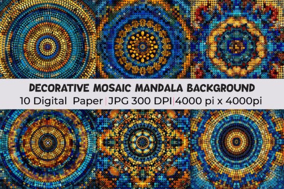 Transform Your Designs with Mosaic Mandala Backgrounds