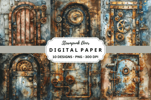 Unlocking Visual Worlds with Steampunk Door Backgrounds