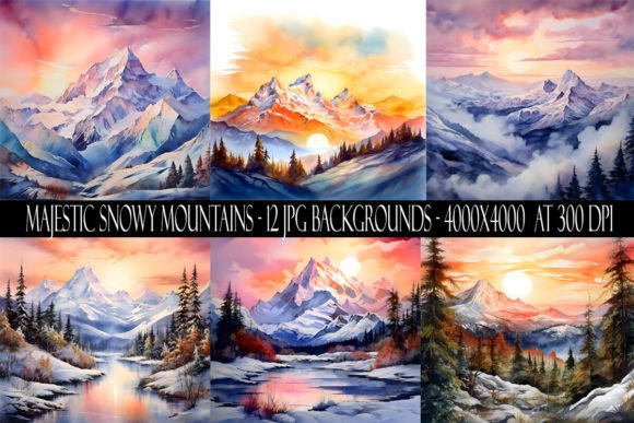 Unveiling the Frosty Wilderness: Majestic Snowy Mountain Backgrounds