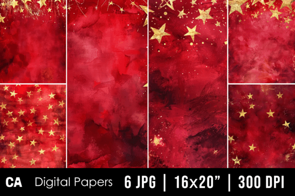 Watercolor Gold Red Stars Backgrounds: A Guide to Creative Use